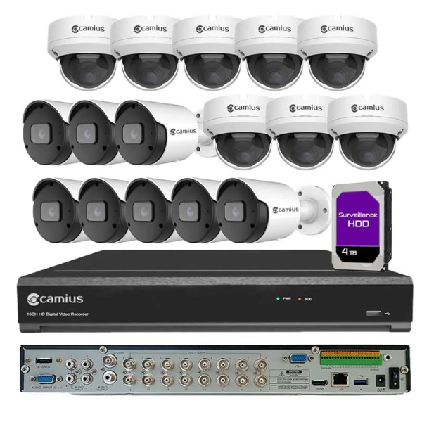 Hikvision 14 cctv smart hybrid cameras 14 channel dvr with 300m cable, 2 TB HDD