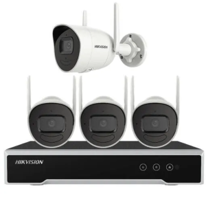 Hikvision 3 cctv color day with 4 Channel DVR Machine Ds 7100 series 100m cable