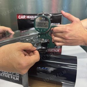 Dark Black TPU Car Headlight Film 0.3x15M Anti Scratch Lamp Film UV Protection