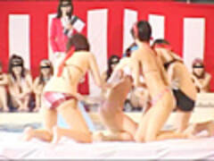 2009SOD女子社員 ポロリだらけの丸ごと下着水泳大会