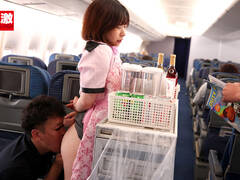 CA飛行機痴漢8 乗客の前で乳首イキさせられた色白美乳CA