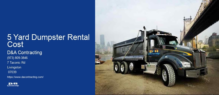 5 Yard Dumpster Rental Cost