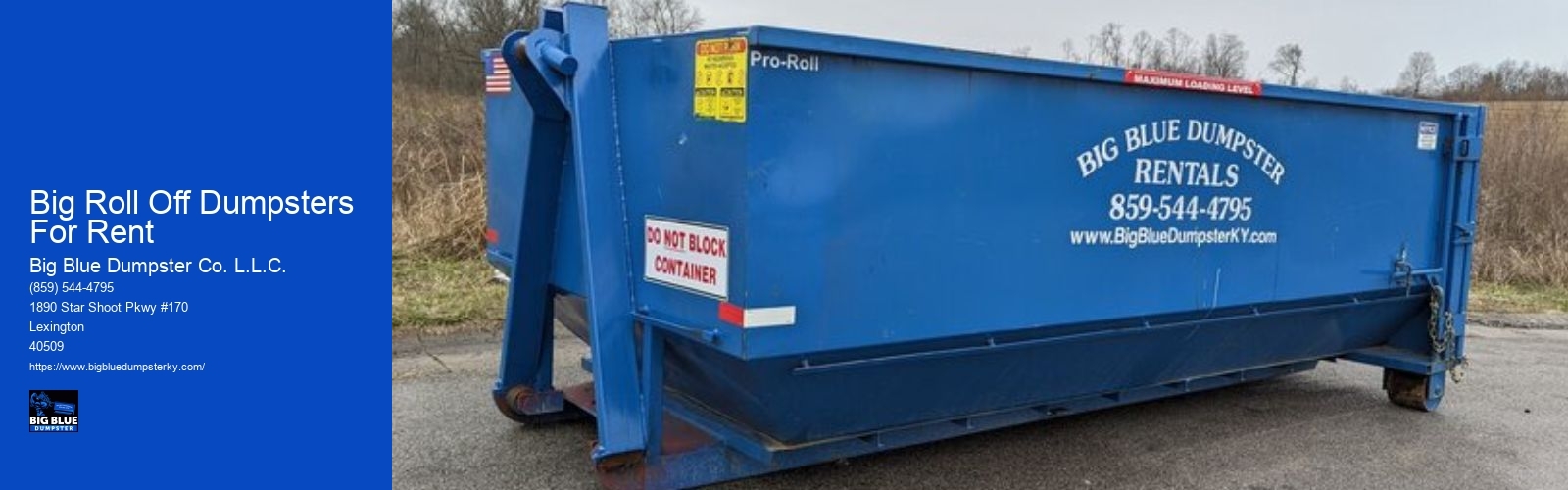 Big Roll Off Dumpsters For Rent