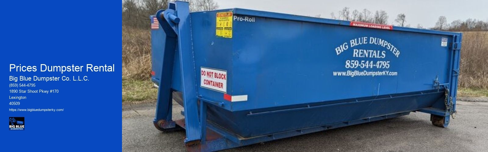 Prices Dumpster Rental