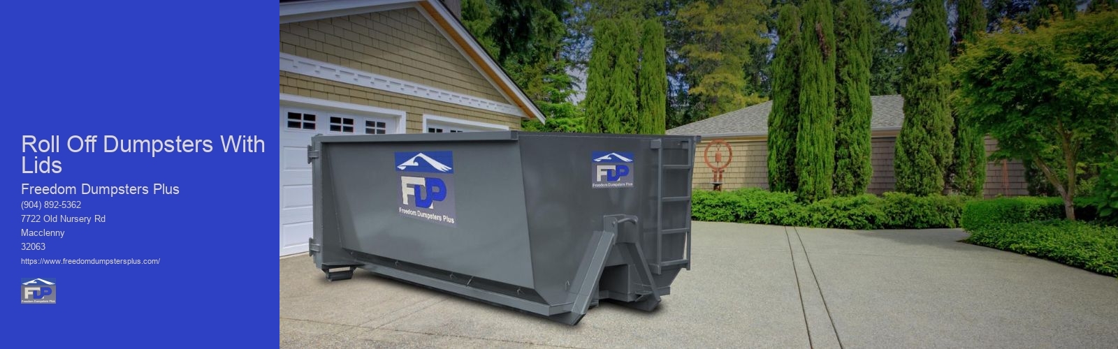 Roll Off Dumpsters With Lids