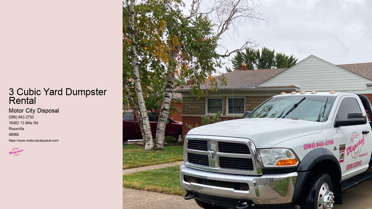 3 Cubic Yard Dumpster Rental