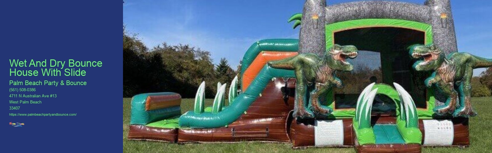 Wet And Dry Bounce House With Slide