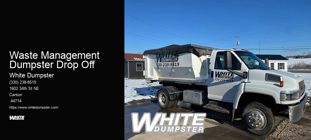Waste Management Dumpster Drop Off