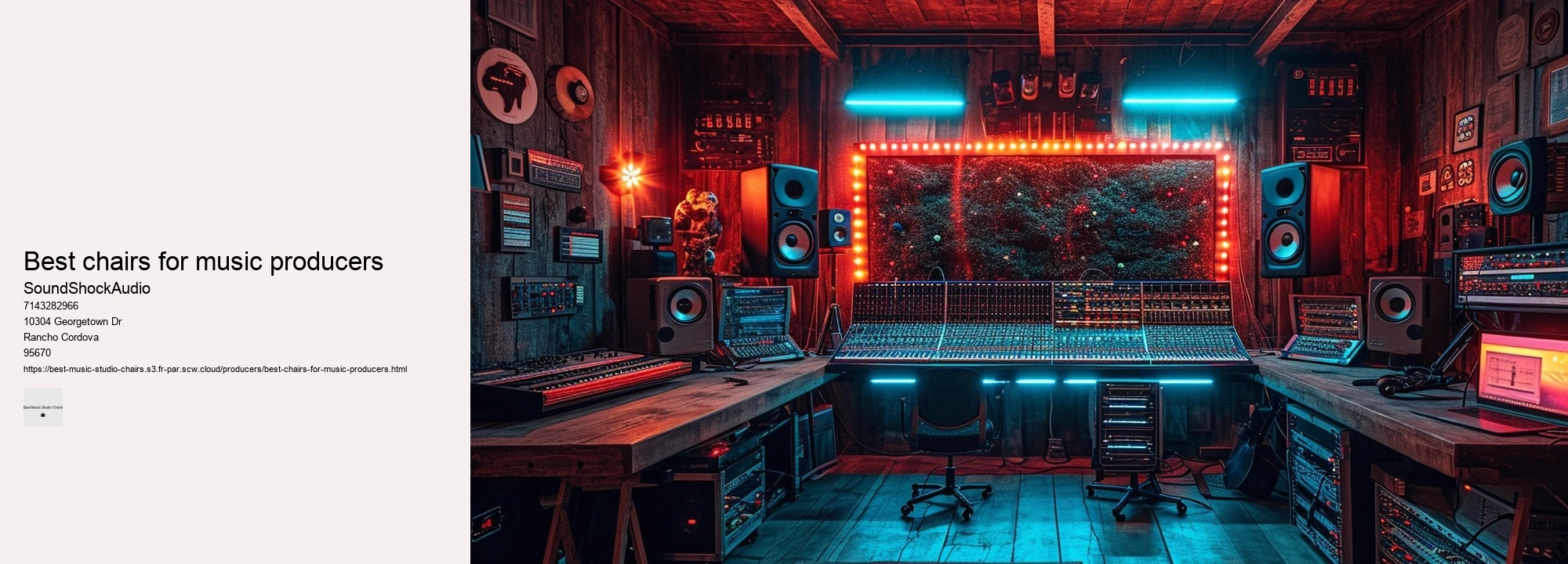 best chairs for music producers