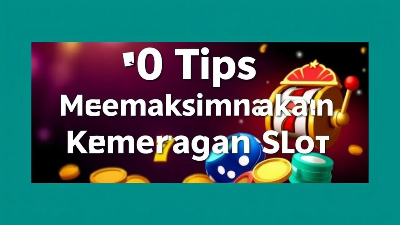 10 Tips Ampuh Memaksimalkan Kemenangan Slot