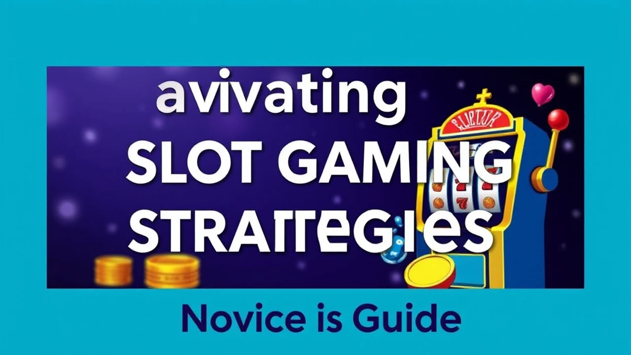 Navigating Slot Gaming Strategies: A Novice's Guide