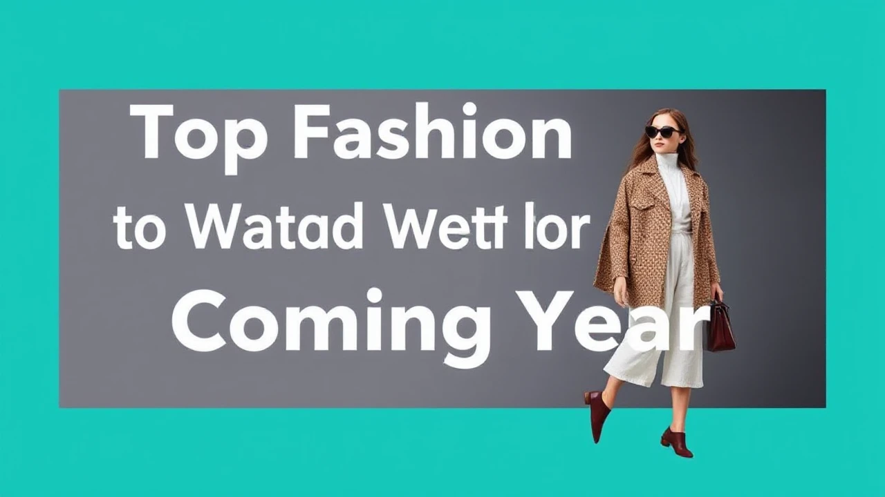 Top Fashion Trends to Watch Out for in the Coming Year