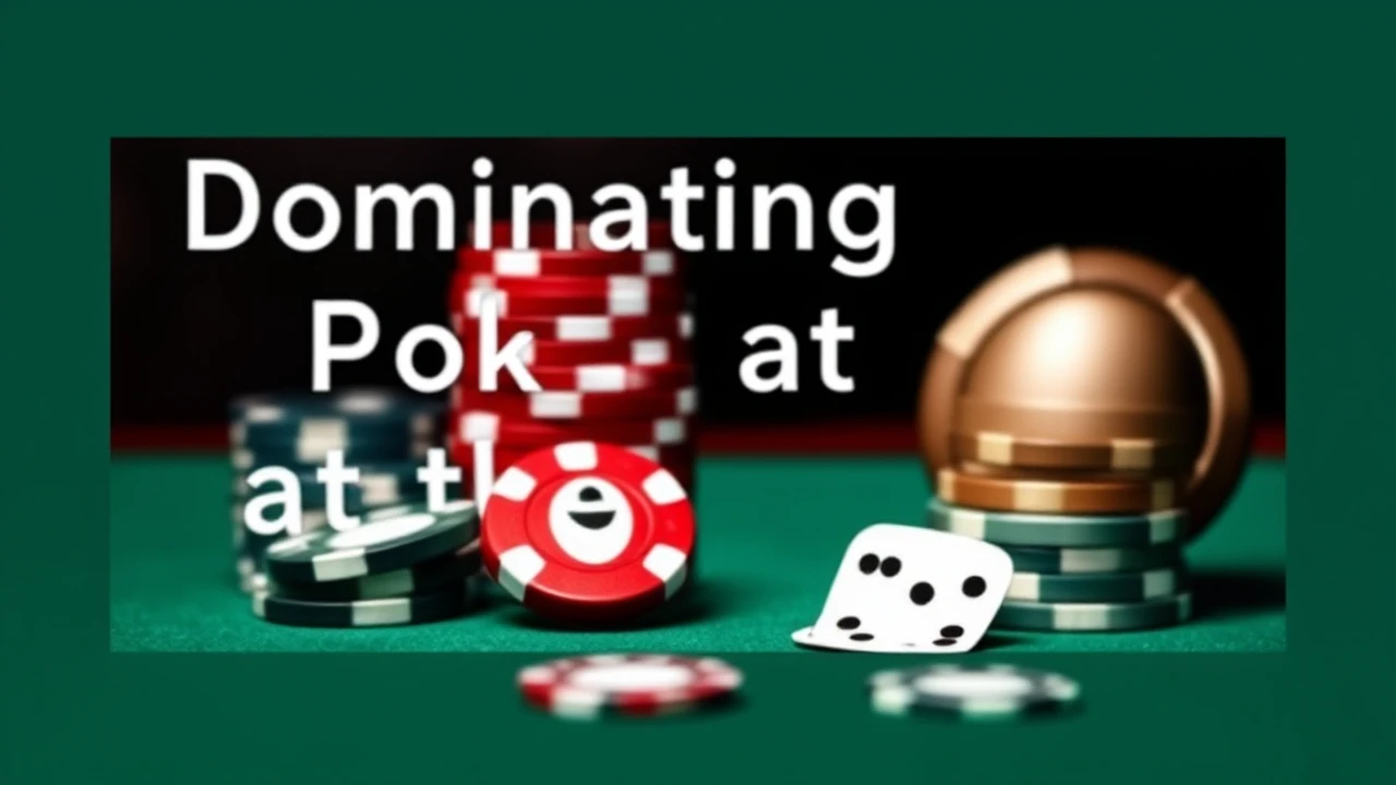 Dominating Poker at the Casino: Your Ultimate Handbook