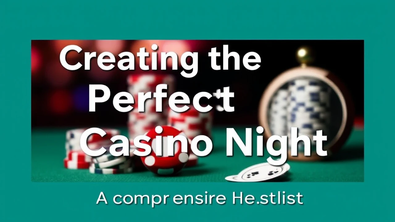 Creating the Perfect Casino Night: A Comprehensive Checklist
