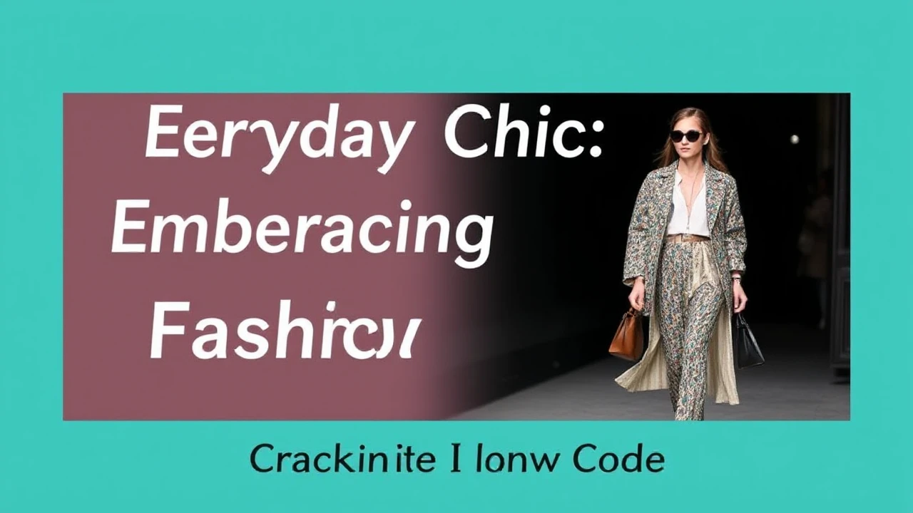 Everyday Chic: Embracing Runway Fashion Trends