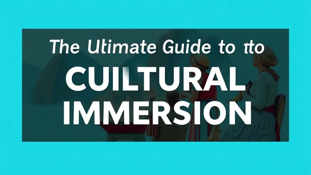 The Ultimate Guide to Cultural Immersion: Embracing Local Traditions While Traveling