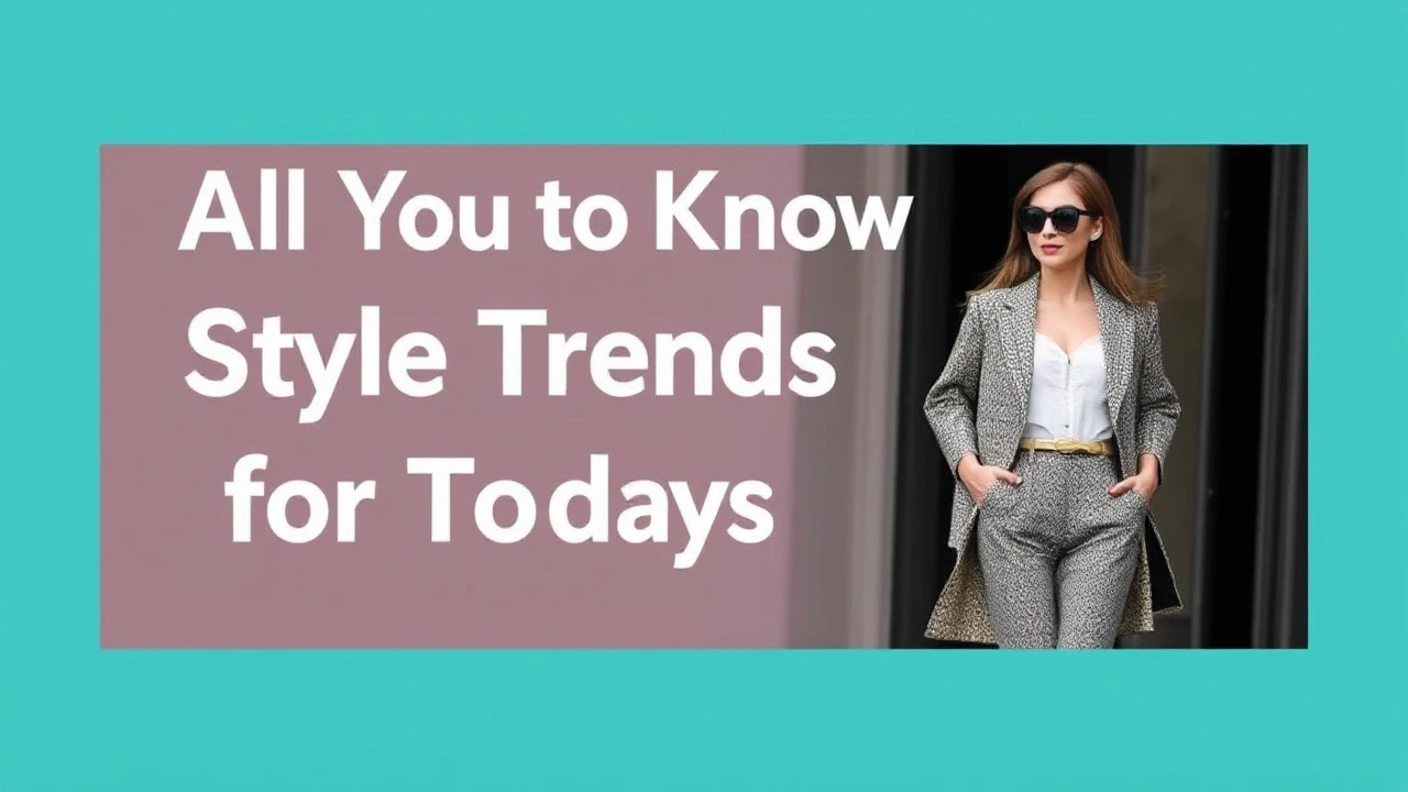 All You Need to Know to Style Trends for Today's Woman