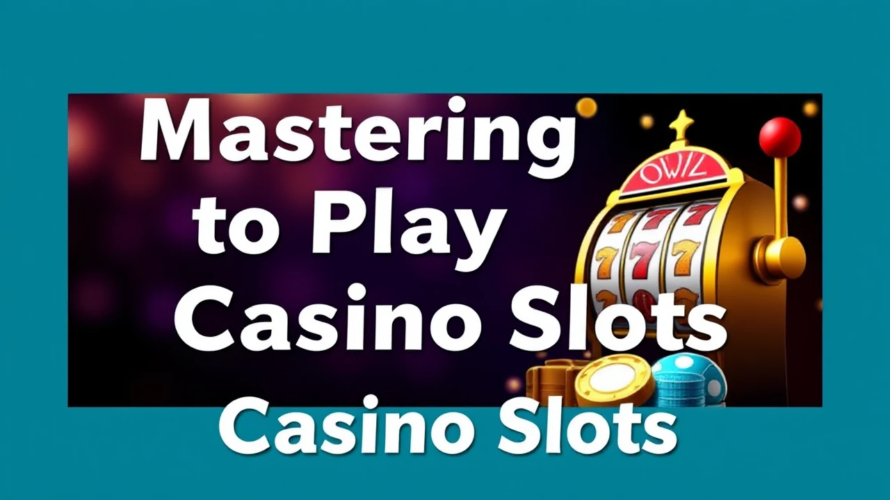 Mastering to Playing Casino Slots