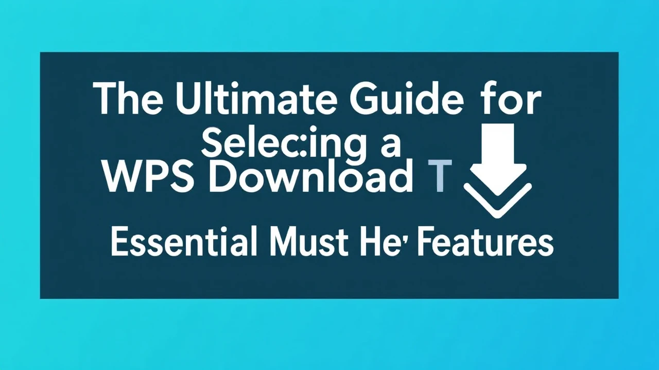 The Ultimate Guide for Selecting a WPS Download Tool: Essential Must-Have Features