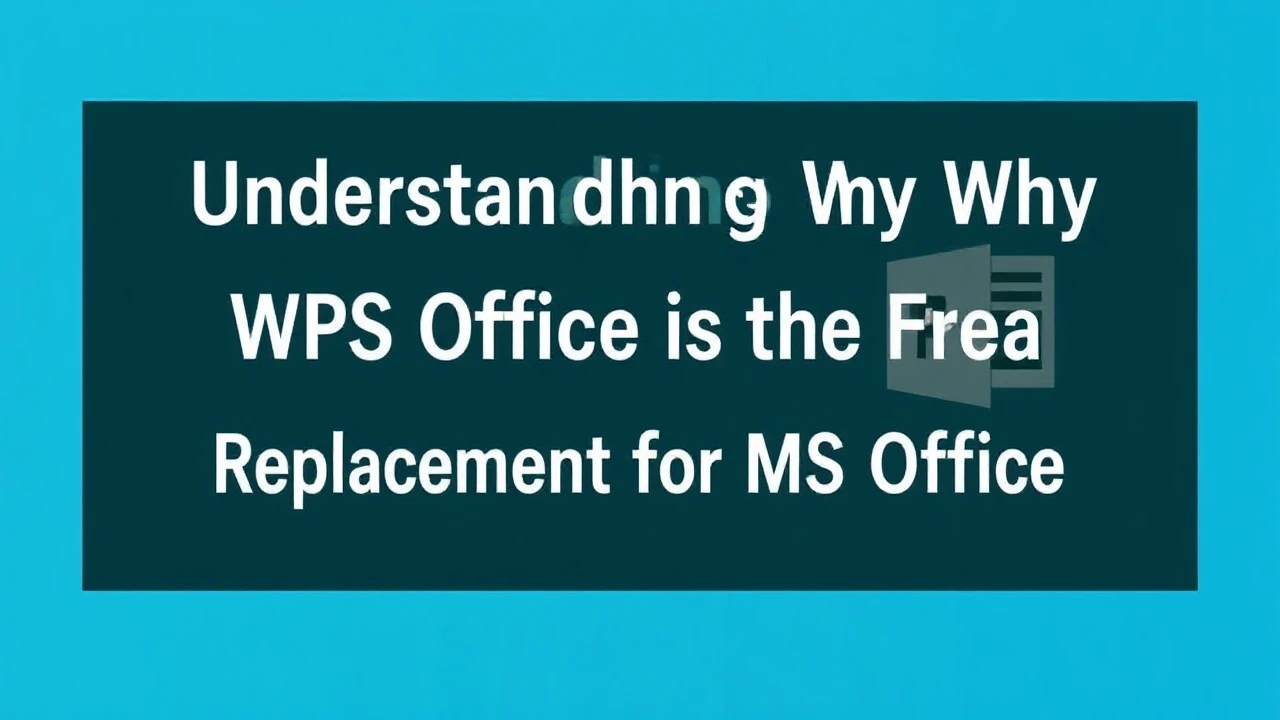 Understanding Why WPS Office is the Ideal Free Replacement for MS Office