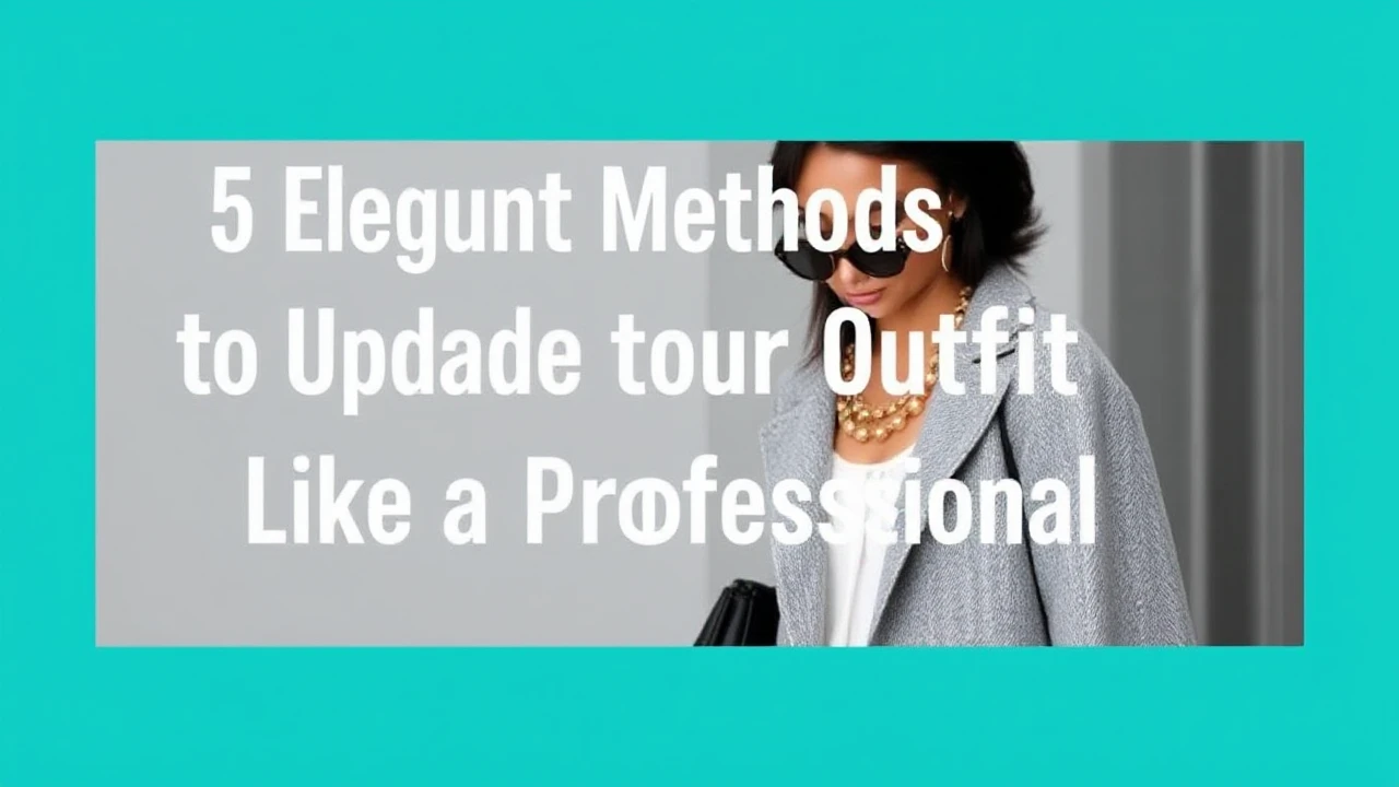 5 Elegant Methods to Upgrade Your Outfit Like a Professional
