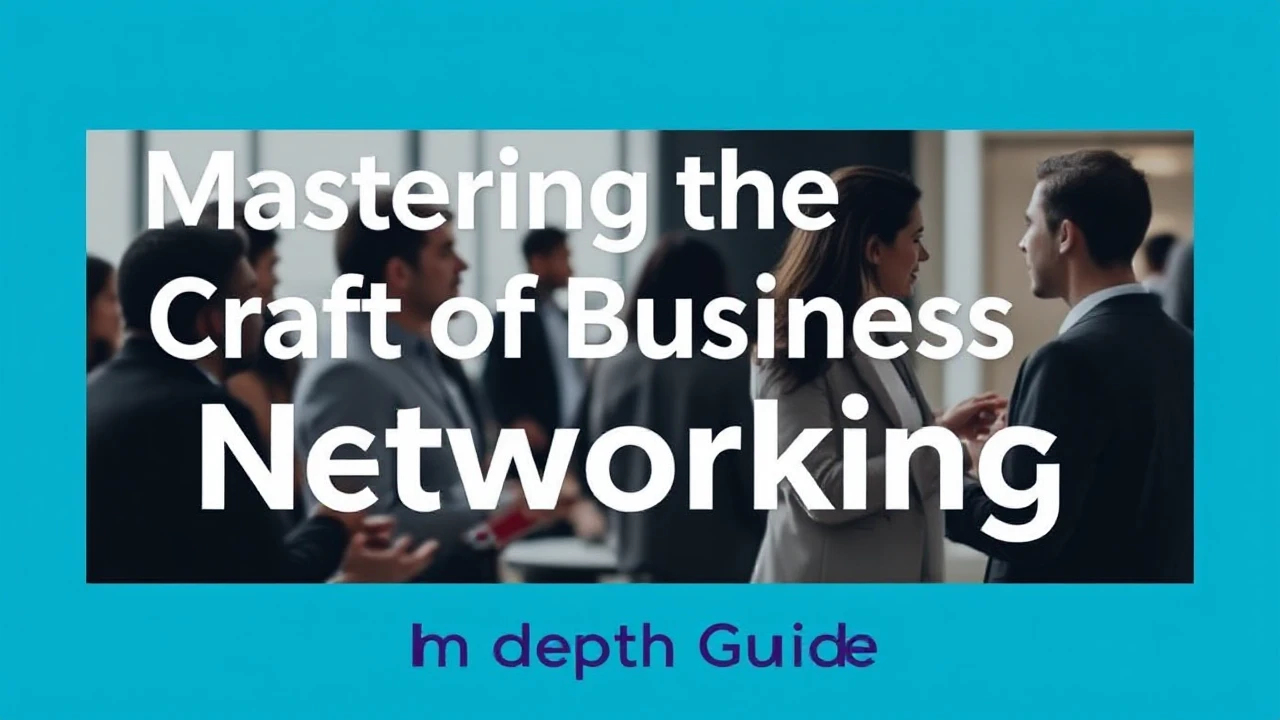 Mastering the Craft of Business Networking: An In-Depth Guide