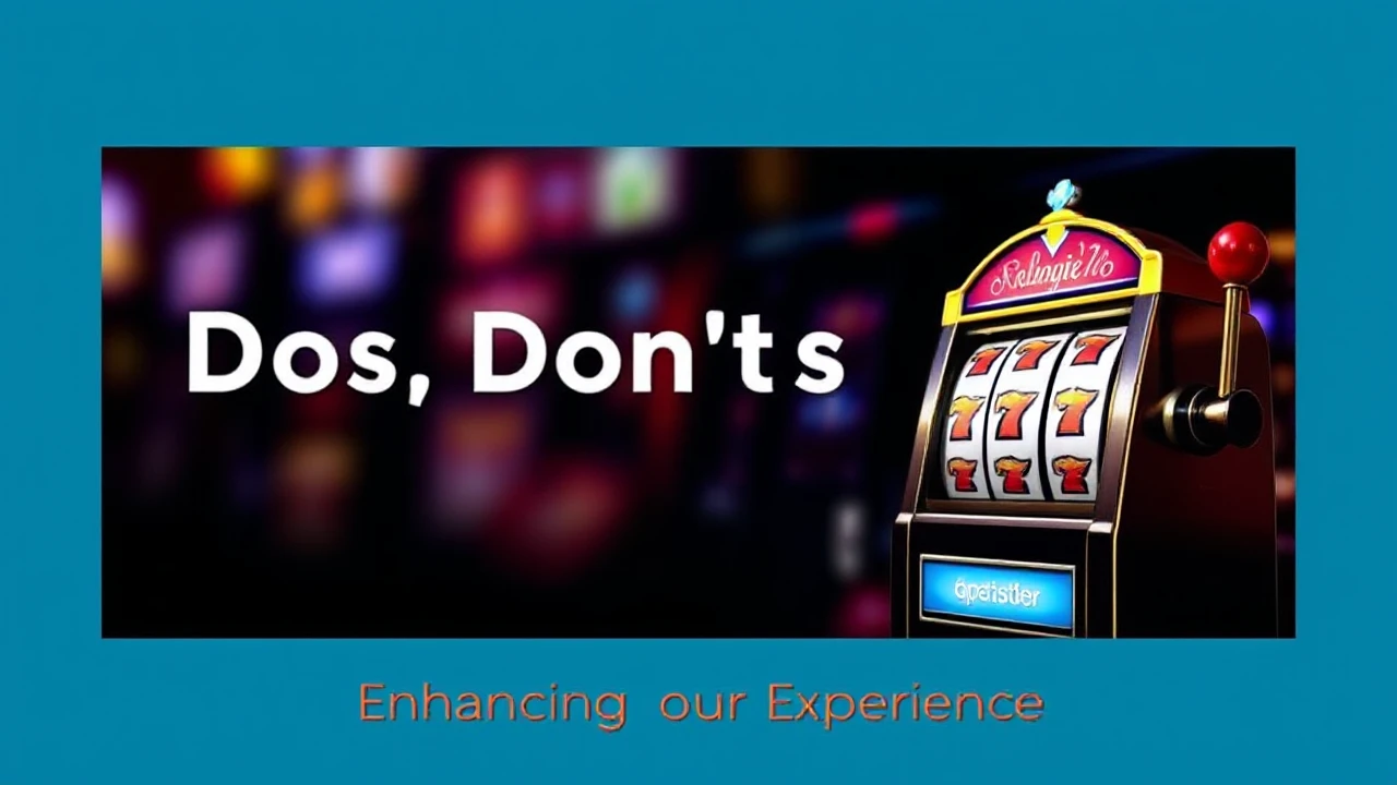 Dos and Don'ts for Slot Gaming: Enhancing Your Experience