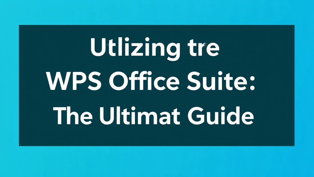 Utilizing the Functionalities of WPS Office Suite: The Ultimate Guide