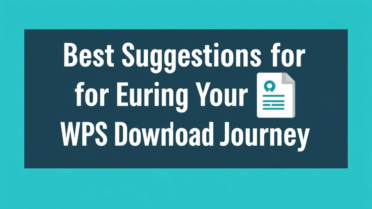 Best Suggestions for Ensuring Your WPS Download Journey