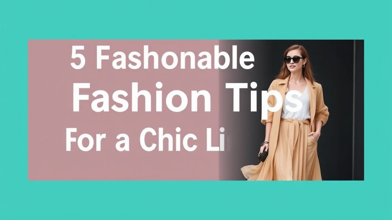 5 Fashionable Fashion Tips for a Chic Lifestyle
