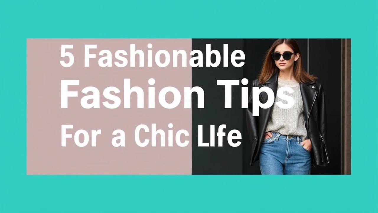5 Fashionable Fashion Tips for a Chic Lifestyle
