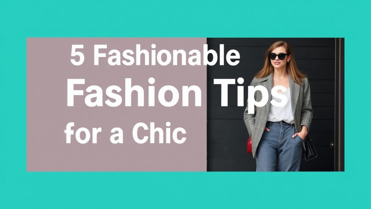 5 Fashionable Fashion Tips for a Chic Lifestyle