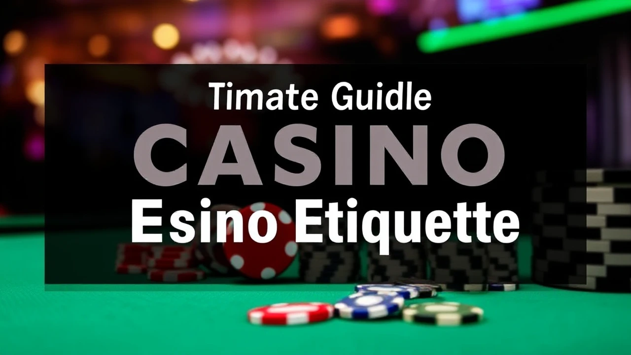 The Ultimate Guide Casino Etiquette: Dos and Don'ts for Players