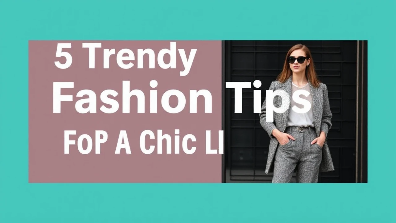 5 Trendy Fashion Tips for a Chic Lifestyle
