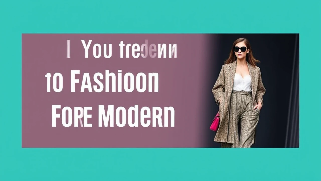 All You Need to Know to Fashion Trends for the Modern Woman