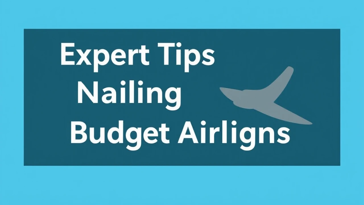 Expert Tips on Scoring Deals: Nailing Budget Airfare