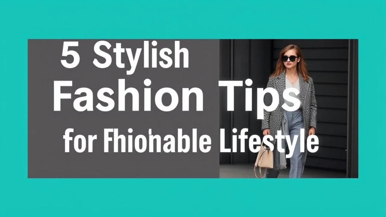 5 Stylish Fashion Tips for a Fashionable Lifestyle