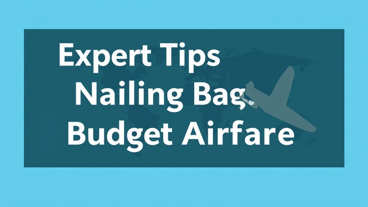Expert Tips on Scoring Deals: Nailing Budget Airfare