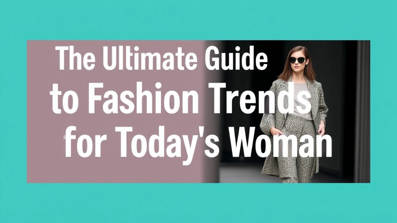 The Ultimate Guide to Fashion Trends for Today's Woman