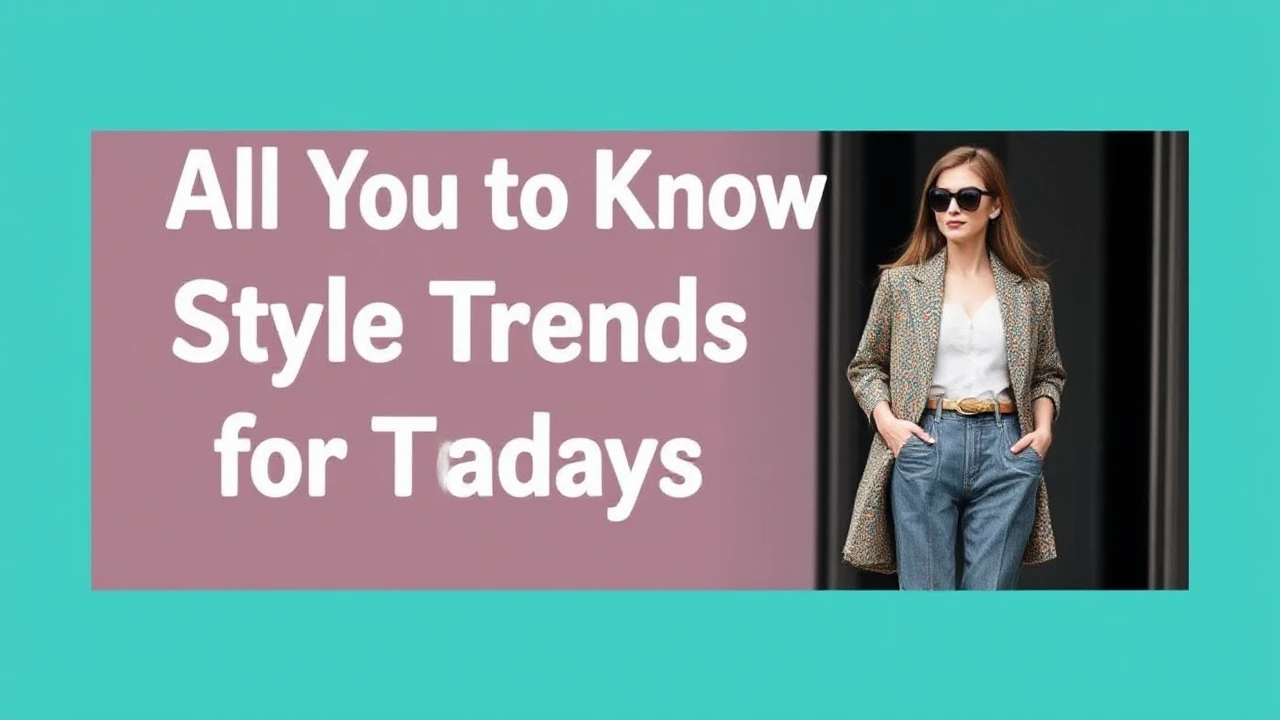 All You Need to Know to Style Trends for Today's Woman