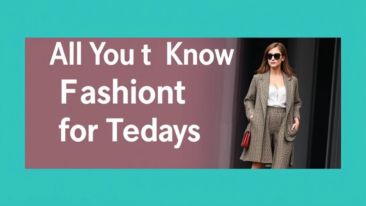 All You Need to Know to Latest Fashion for Today's Woman