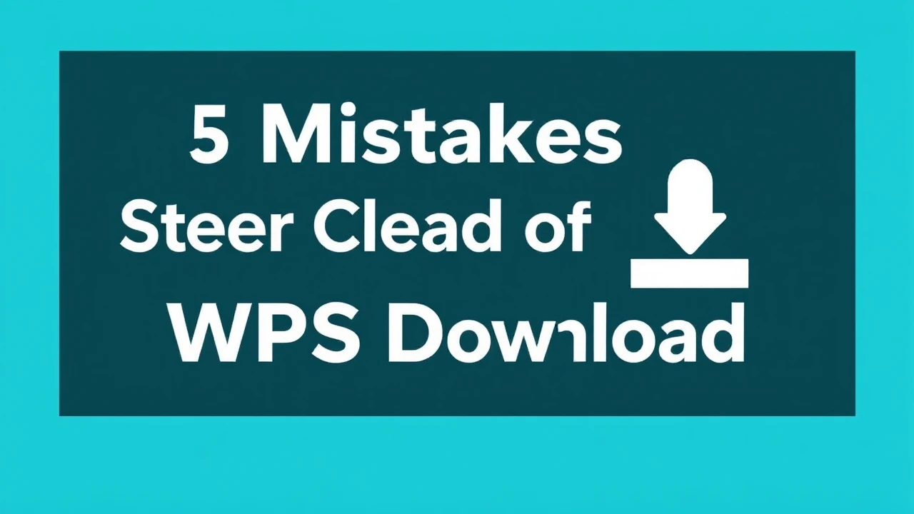 5 Mistakes to Steer Clear of When Working with WPS Download