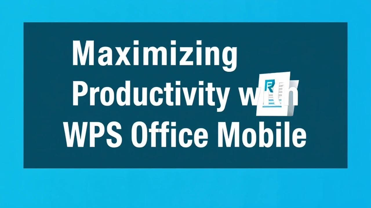 Maximizing Productivity with WPS Office Mobile