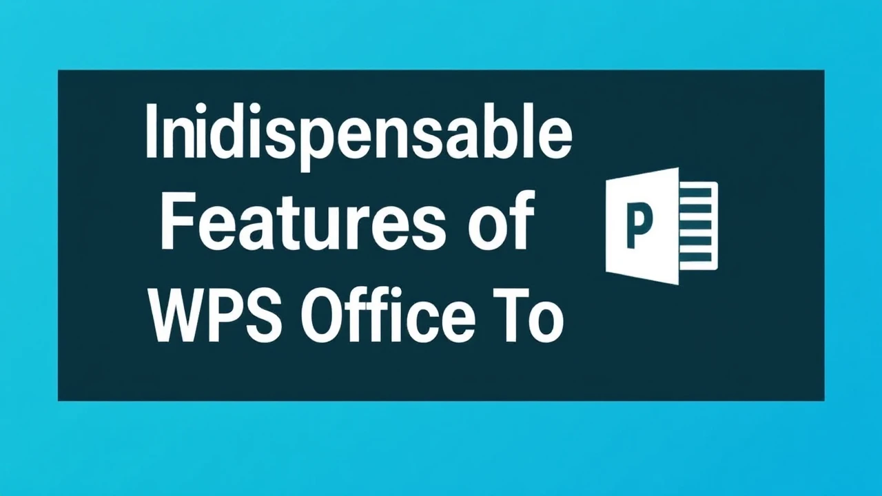Indispensable Features of WPS Office To Explore