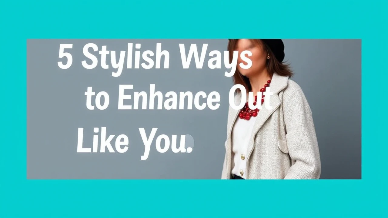 5 Stylish Ways to Enhance Your Outfit Like an Expert