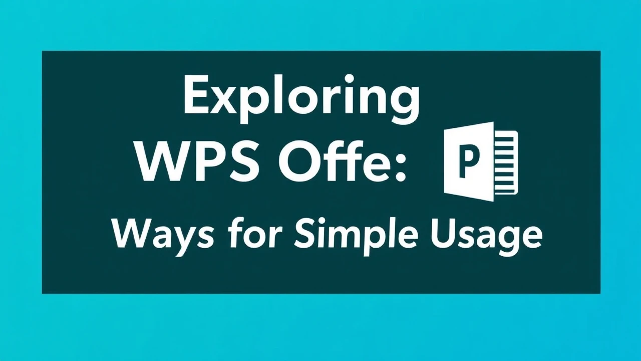 Exploring WPS Office: Ways for Simple Usage