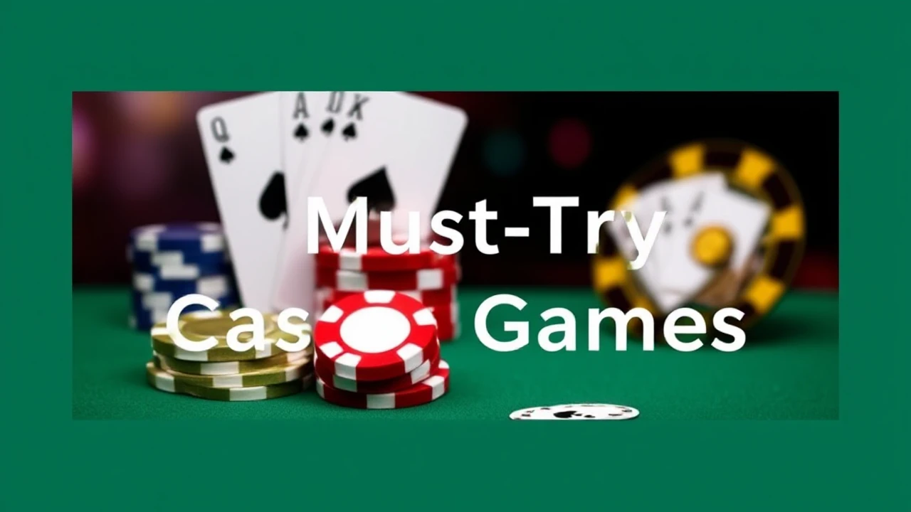 The Ultimate Guide of Five Must-Try Casino Games to Test Your Luck