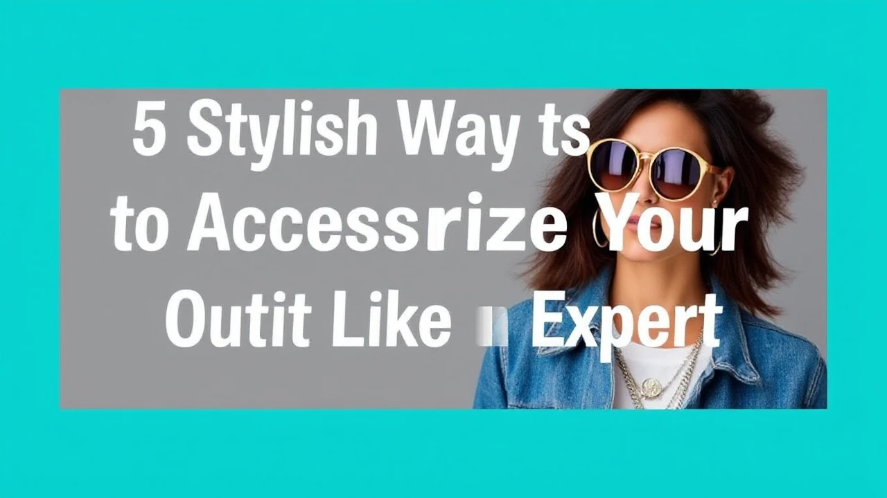 5 Stylish Ways to Accessorize Your Outfit Like an Expert
