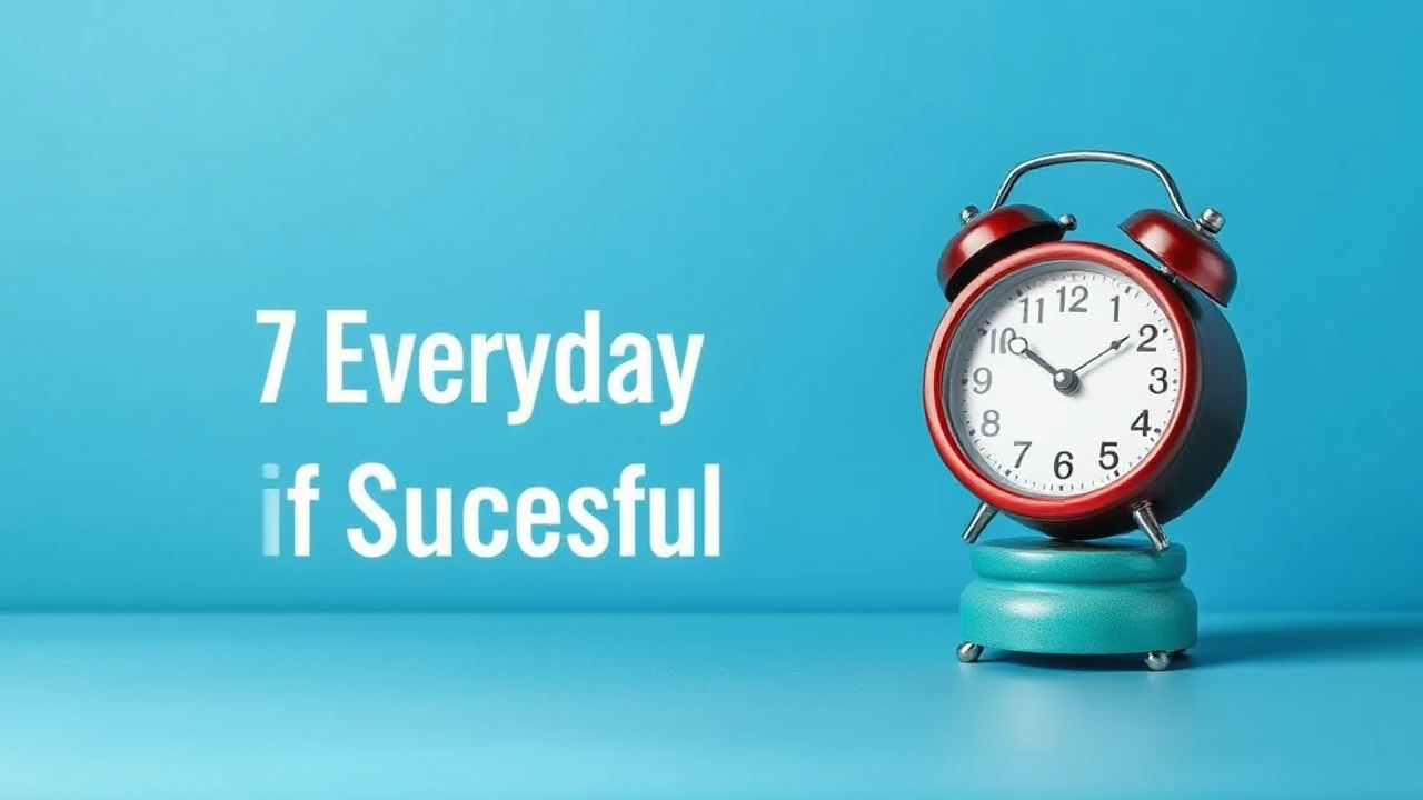Enhancing Productivity: 7 Everyday Habits of Successful Individuals