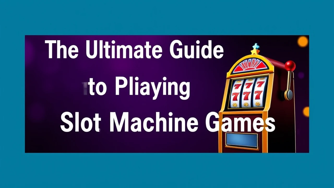 The Ultimate Guide to Playing Slot Machine Games